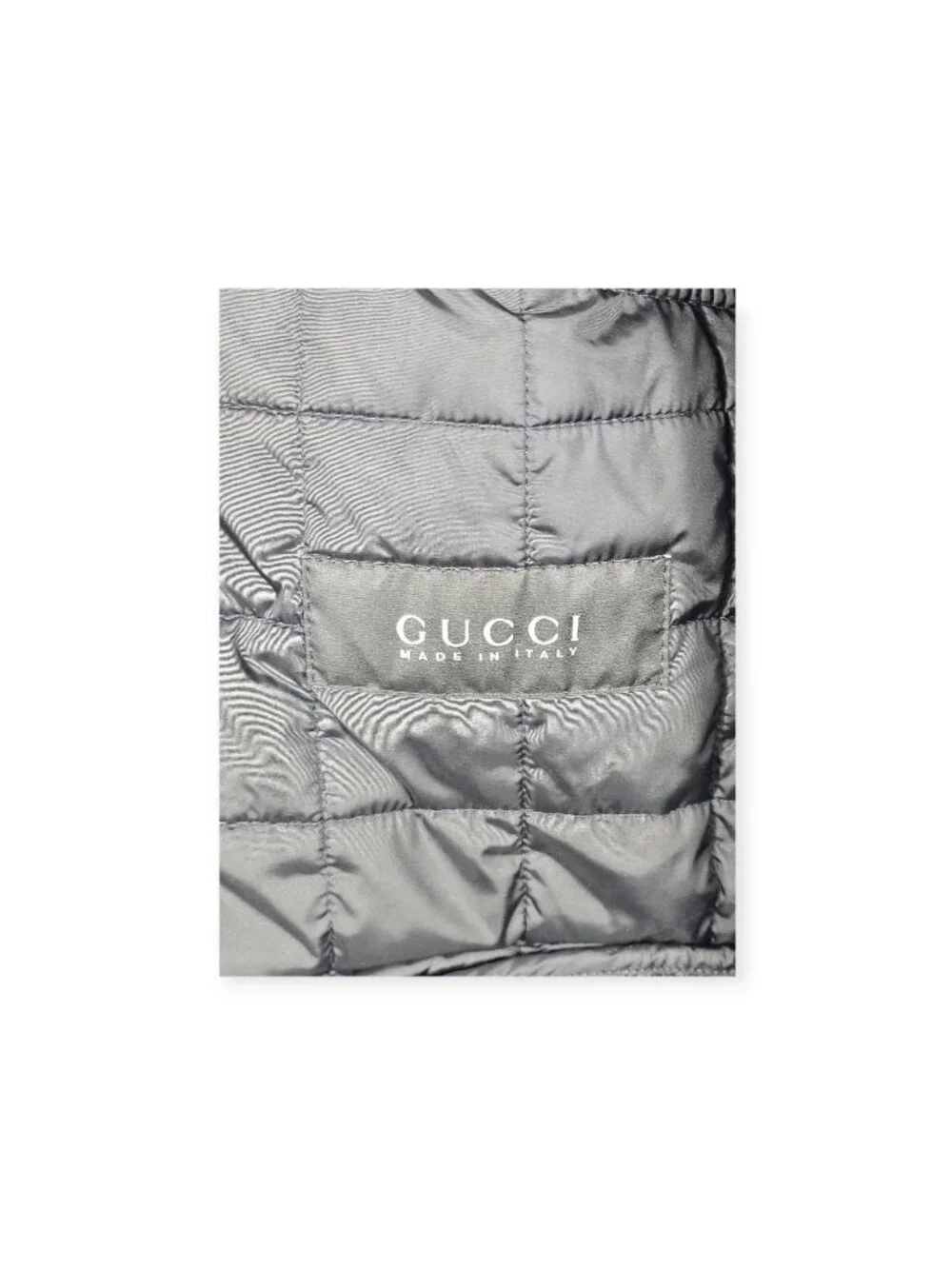 Gucci Mens Quilted Bomber Jacket Navy Blue Brown Suede Trim IT 50 US 40 Italy
